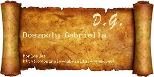 Doszpoly Gabriella névjegykártya