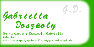 gabriella doszpoly business card